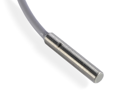 NIS05301 - 2 - Czujnik indukcyjny M5 L=25 mm przewód 3m NPN NO Sn = 0,8 mm