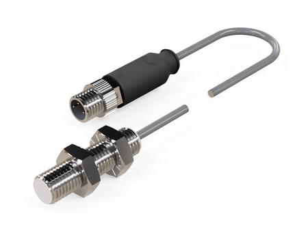 NIS08181 - Czujnik indukcyjny M8 30 mm przewód 0,3 m wtyczka M8 NPN NO Sn = 1 mm