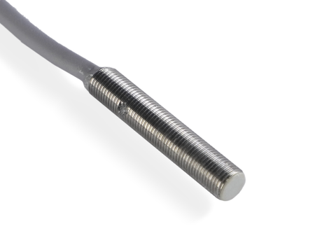 NIS05521 - 2 - Indukčný snímač M5 L=25 mm kábel 5m NPN NO Sn = 1,5 mm