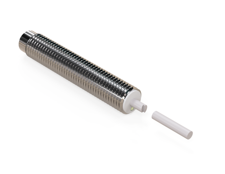 NMF08014-FE - 3 - Induktív érzékelő M8 teljes fém 45 mm kábel 2m PNP NC Sn = 2 mm FE
