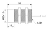 Czujnik indukcyjny M30 całometalowy 55 mm przewód 2m PNP NO Sn = 13 mm FE
