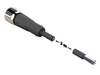 NXOC12221103 - 3 - Anschlusskabel M12 4 pin Buchse gerade, Kabel PVC 3 m mit offenen Enden