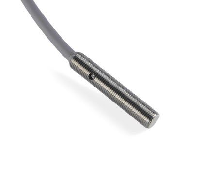 NIS05503 - 2 - Indukční snímač M5 L=25 mm kabel 5m PNP NO Sn = 0,8 mm