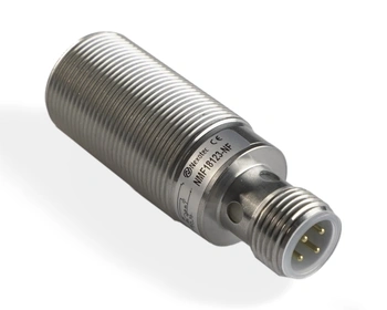 Induktív érzékelő M18 teljes fém 48 mm csatlakozó M12 PNP NO Sn = 5 mm NF