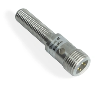 Induktív érzékelő M8 L=45 mm csatlakozó M12 PNP NO Sn = 3 mm