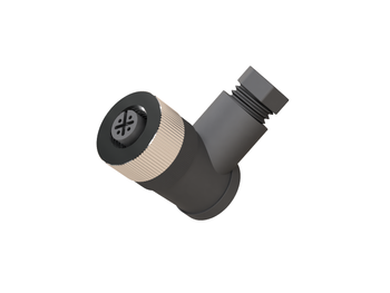 F12-4R - Wtyczka M12, wtyk kątowy, 4 piny, żeńska