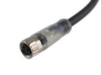 Kabel przyłączeniowy M8 3 pin żeński prosty, dioda led, przewód PVC 3 m z otwartymi końcówkami