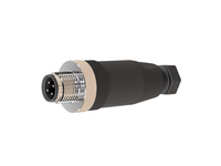 F12-4MS - Wtyczka M12, wtyk prosty, 4 piny, męska, bez diody led