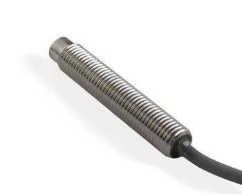 Czujnik indukcyjny M8 całometalowy 45 mm przewód 2m PNP NO Sn = 2 mm