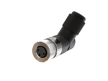 P8-3R - Wtyczka M8, wtyk kątowy, 3 piny, żeńska