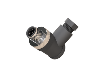 F12-4MR - Wtyczka M12, wtyk kątowy, 4 piny, męska, bez diody led