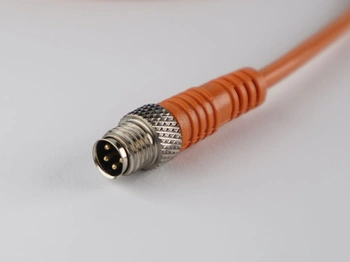 Kabel przyłączeniowy M8 4 pin męski prosty, przewód PVC 2 m z otwartymi końcówkami