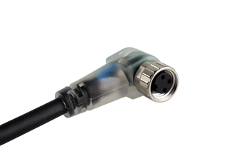 Kabel przyłączeniowy M8 3 pin żeński kątowy, dioda led, przewód PVC 3 m z otwartymi końcówkami