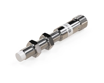 Indukčný snímač M8 L=70 mm konektor M12 PNP NO Sn = 2 mm