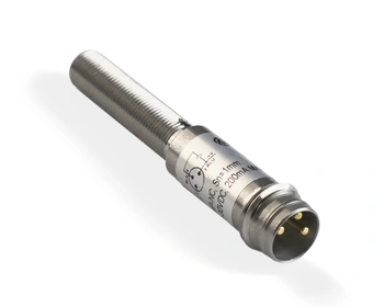 Indukčný snímač M5 L=40 mm konektor M8 PNP NC Sn = 1 mm